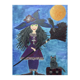 Cassandra, the Little Witch, with Merlin, the cat, and Circe, the Raven (Print Only) thumbnail