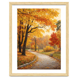 Original Autumn Park Landscape Oil Painting Style thumbnail