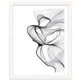 Abstract Black And White Swirls And Lines Flowing Art thumbnail