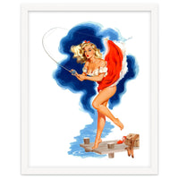 Pinup Sexy Girl And A Fishing Accident