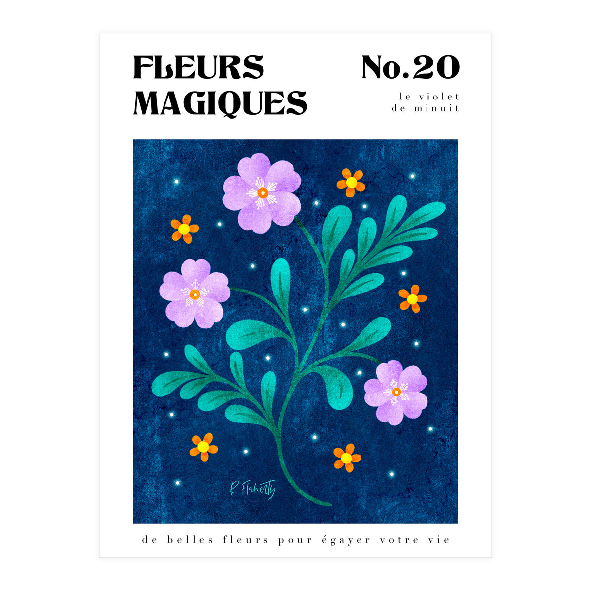 Magical Flowers No.20 Midnight Purple (Print Only)