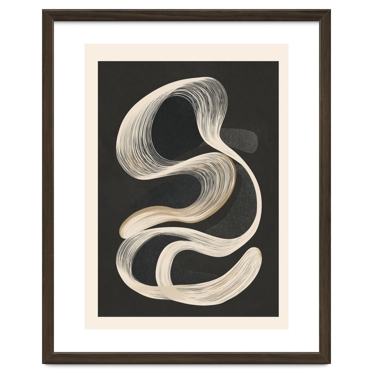 Monochrome Flow Abstract Line Movement