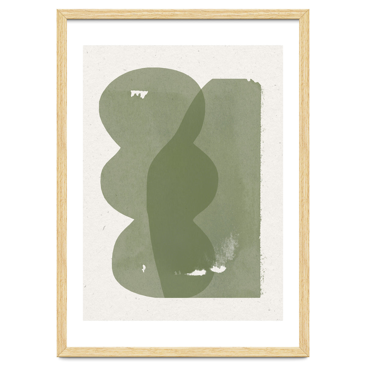 GREEN WATERCOLOR SHAPES NO.1