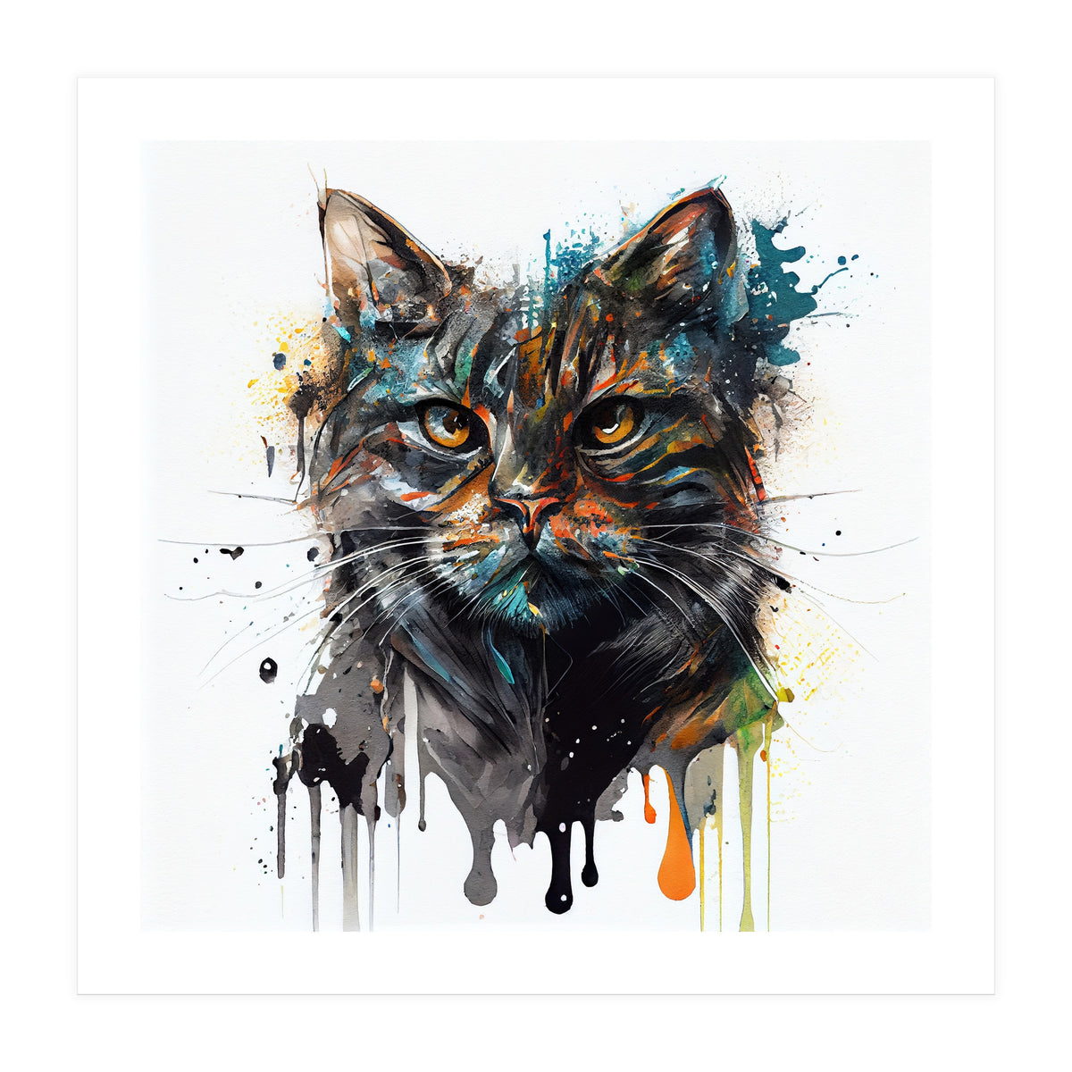 Watercolor Cat (Print Only)