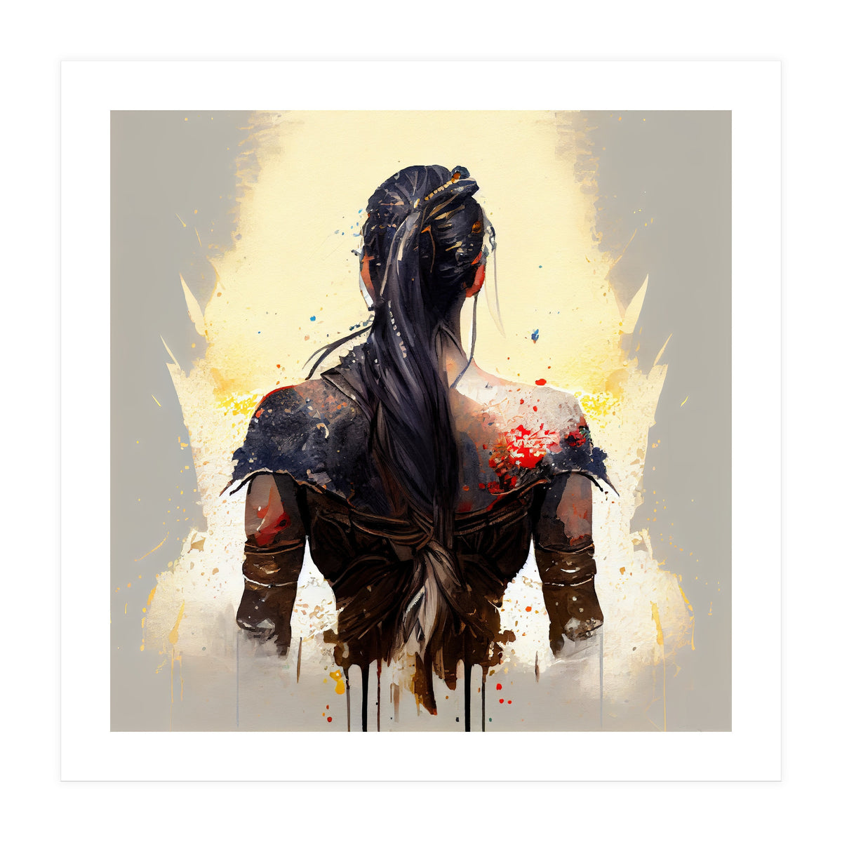 Warrior Woman From Behind (Print Only)