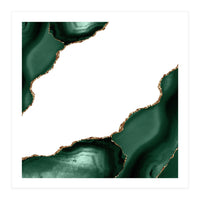 Emerald & Gold Agate Texture 16 (Print Only)
