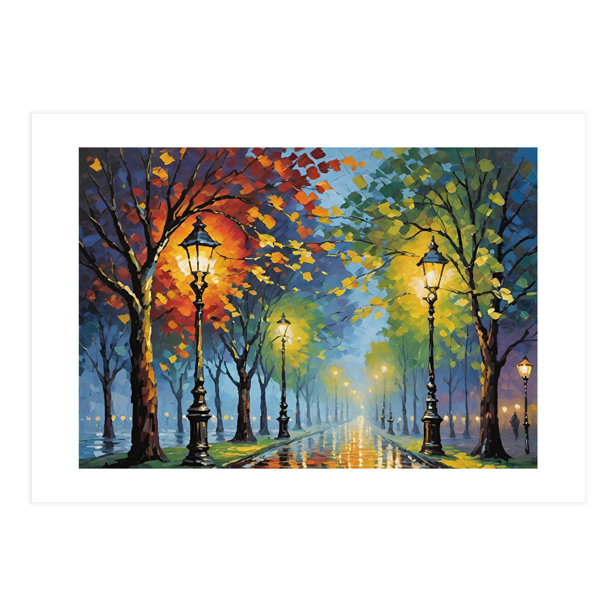 Rainy Abstract Art Nature (Print Only)