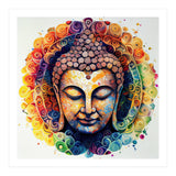Rainbow Mandala Buddha Portrait (Print Only) thumbnail