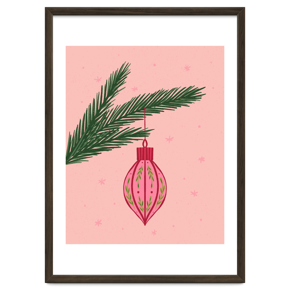 Christmas Globe with tree branch