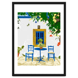 Greek Vacay For Two, Evil Eye Santorini Travel Summer, Eclectic Travel Architecture White Buildings Cafe thumbnail