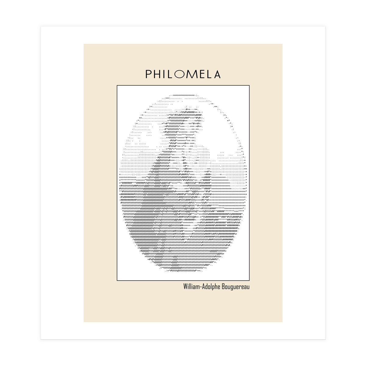 Philomela – William Adolphe Bouguereau (1861) – Ascii Art (Print Only)
