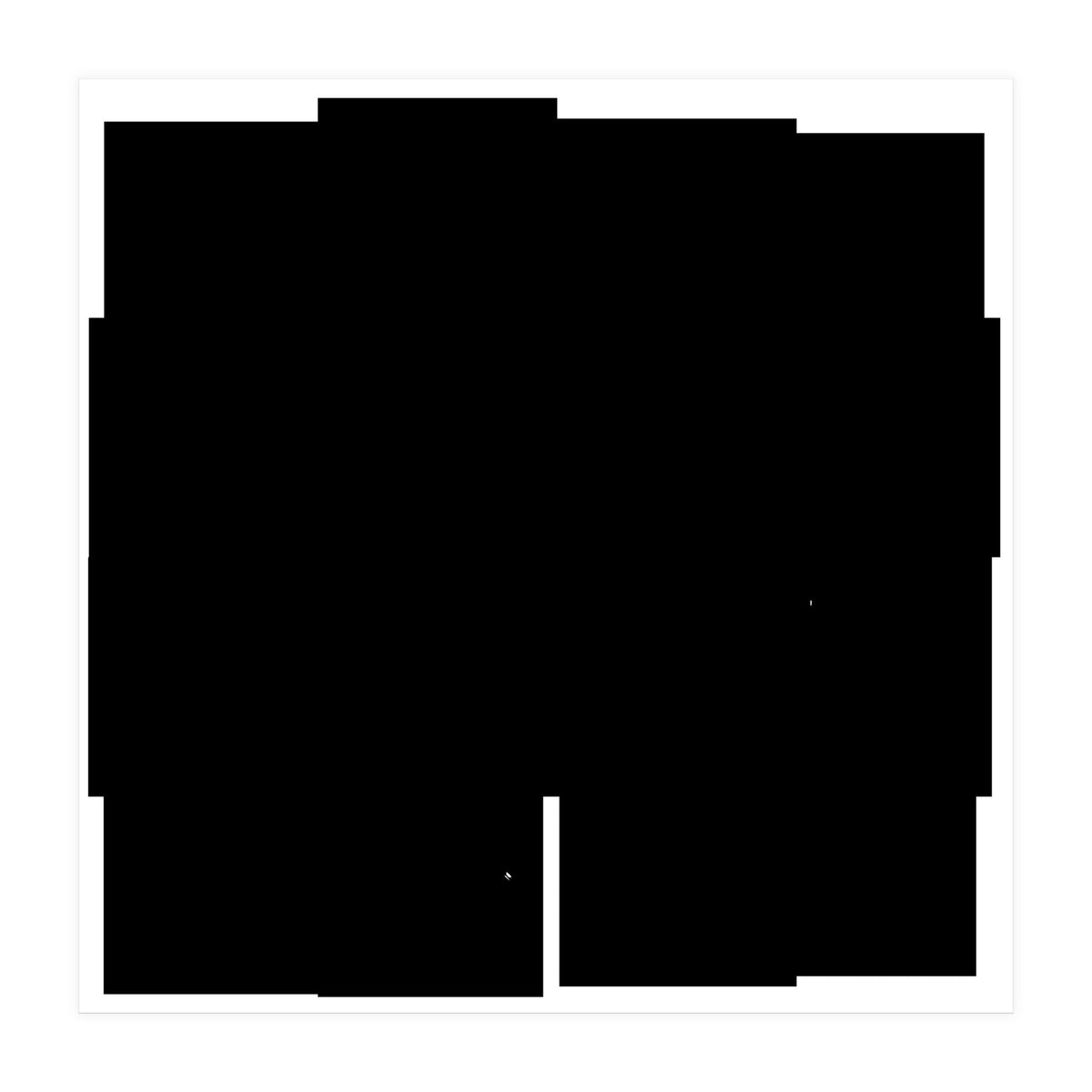 Fantasy Black Flower  (Print Only)