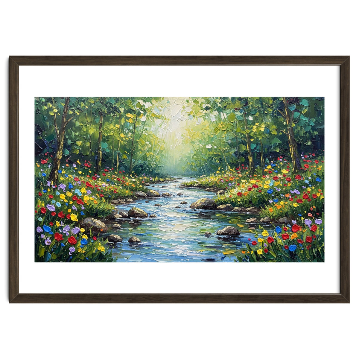Sunlit Forest Stream