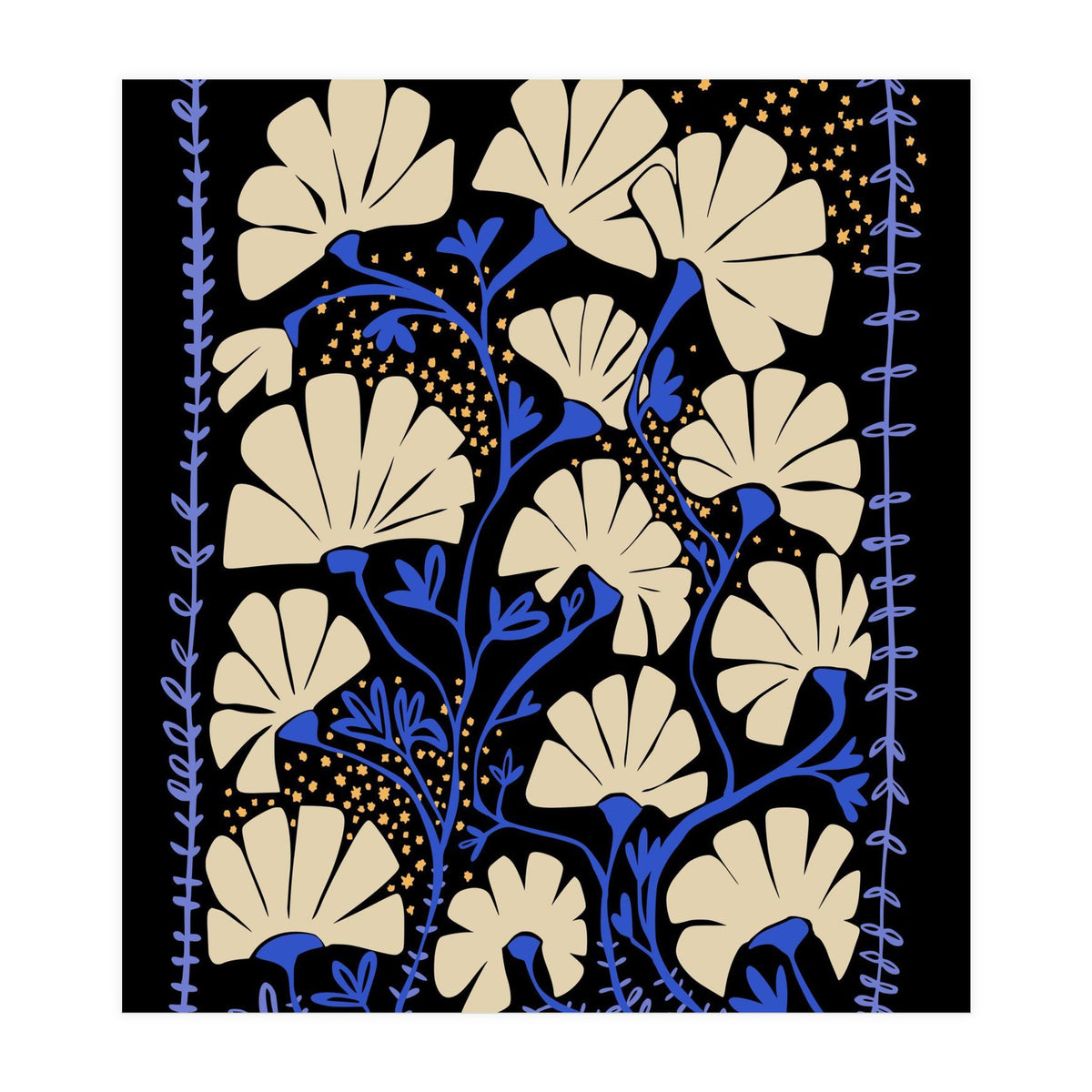 Klimts blooming  black (Print Only)
