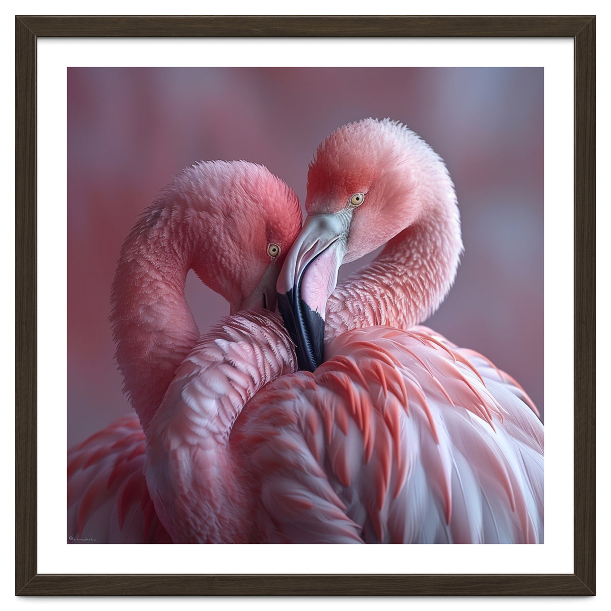 Cute Two Pink Flamingos