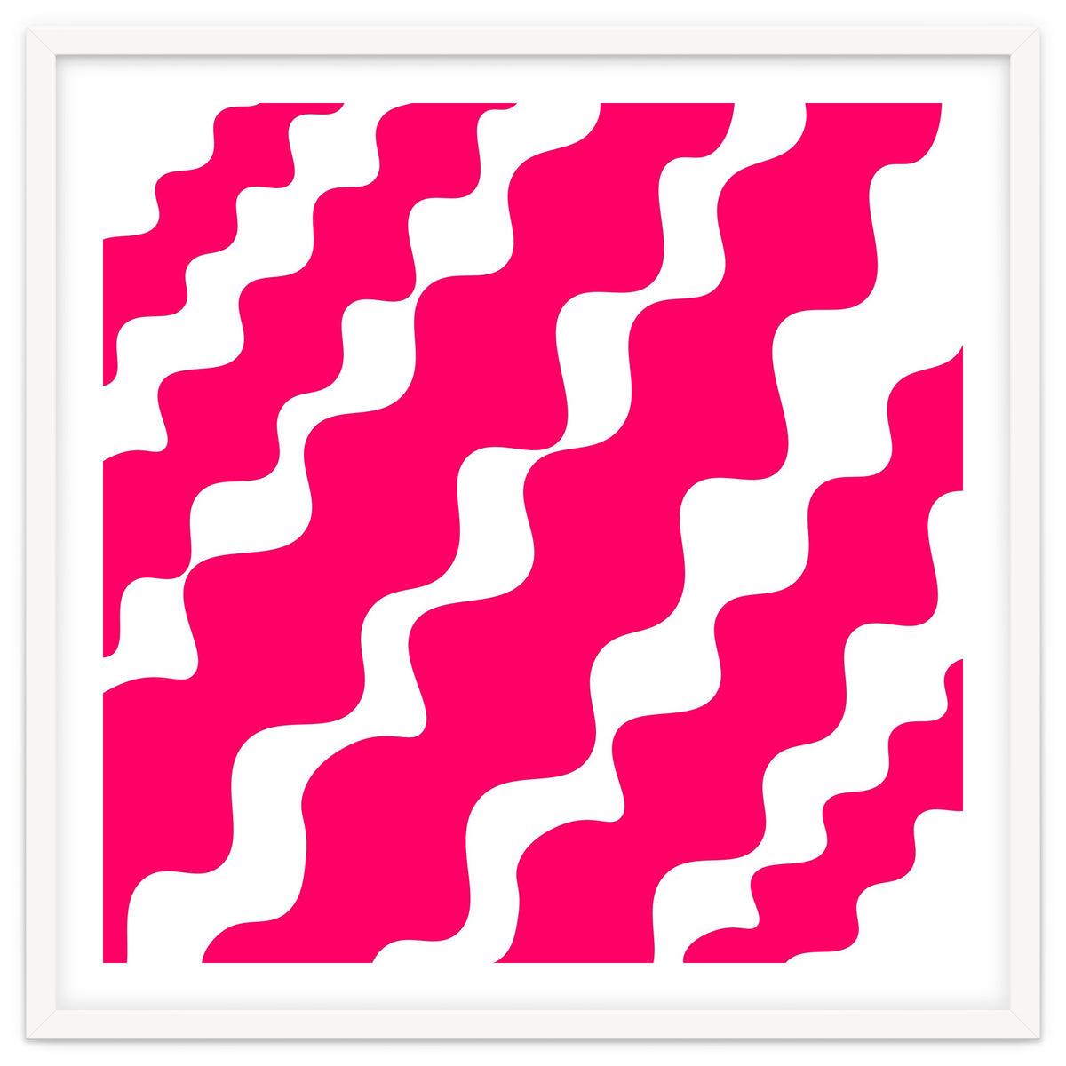 Slanting Pink Wavy Pattern