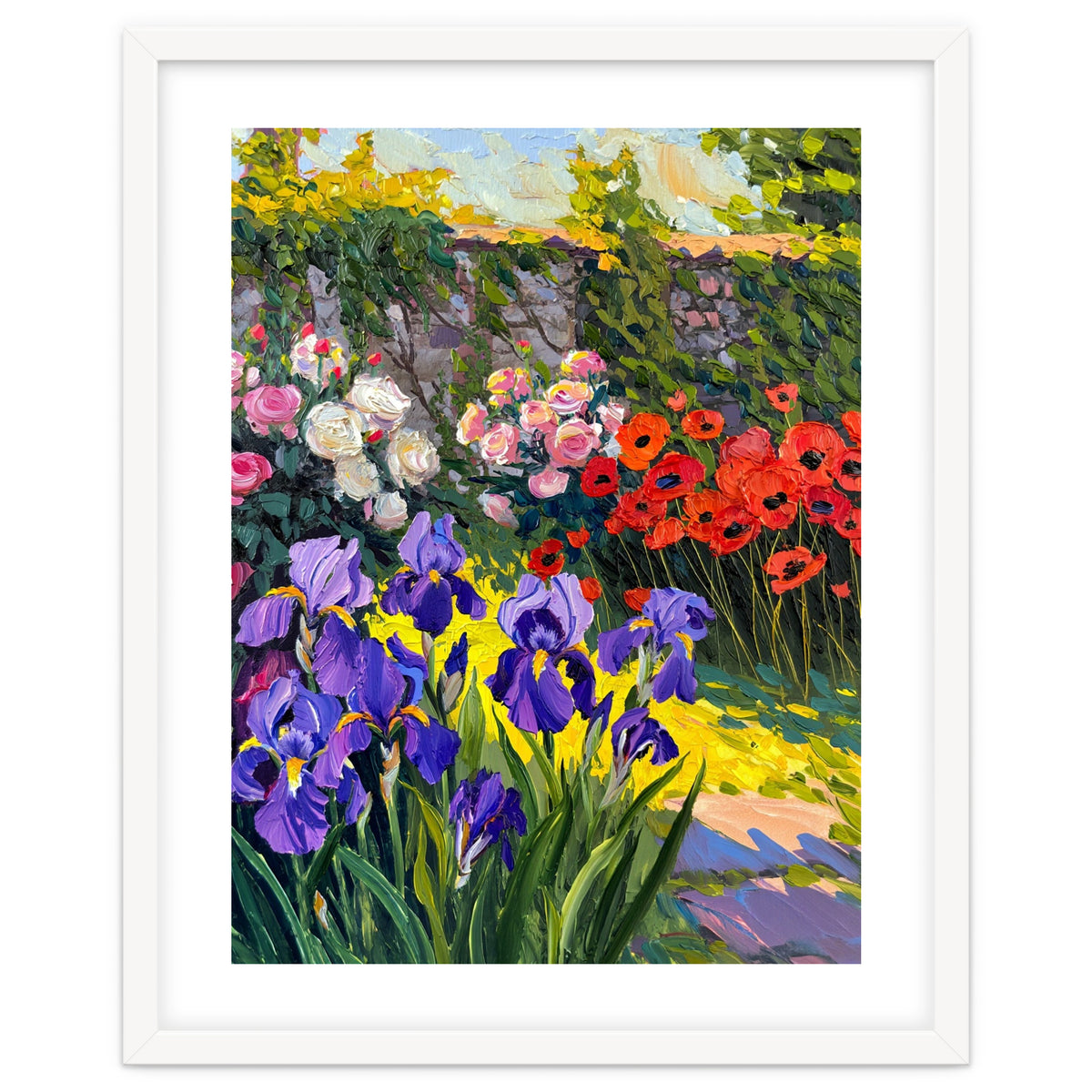 Sun-Drenched Secret Garden Oil Painting