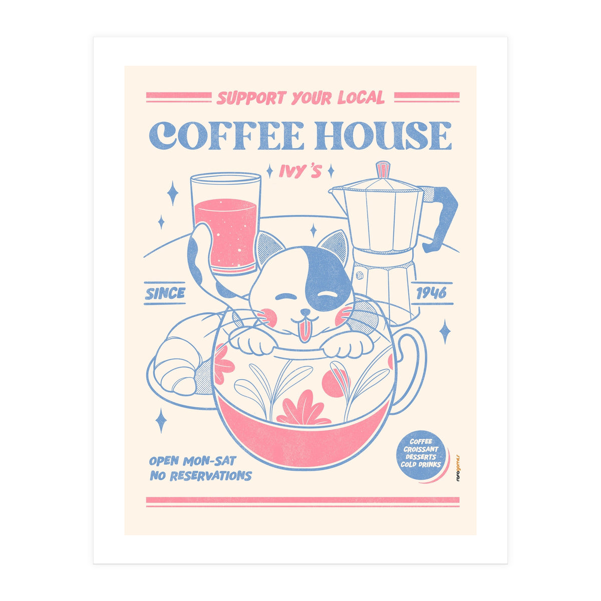 Support Your Local Coffee House (Print Only)