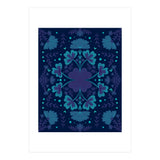 Clovers And Flowers Night Blue (Print Only) thumbnail
