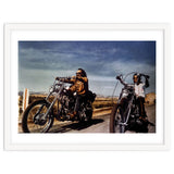 DENNIS HOPPER and PETER FONDA in EASY RIDER (1969), directed by DENNIS HOPPER. thumbnail