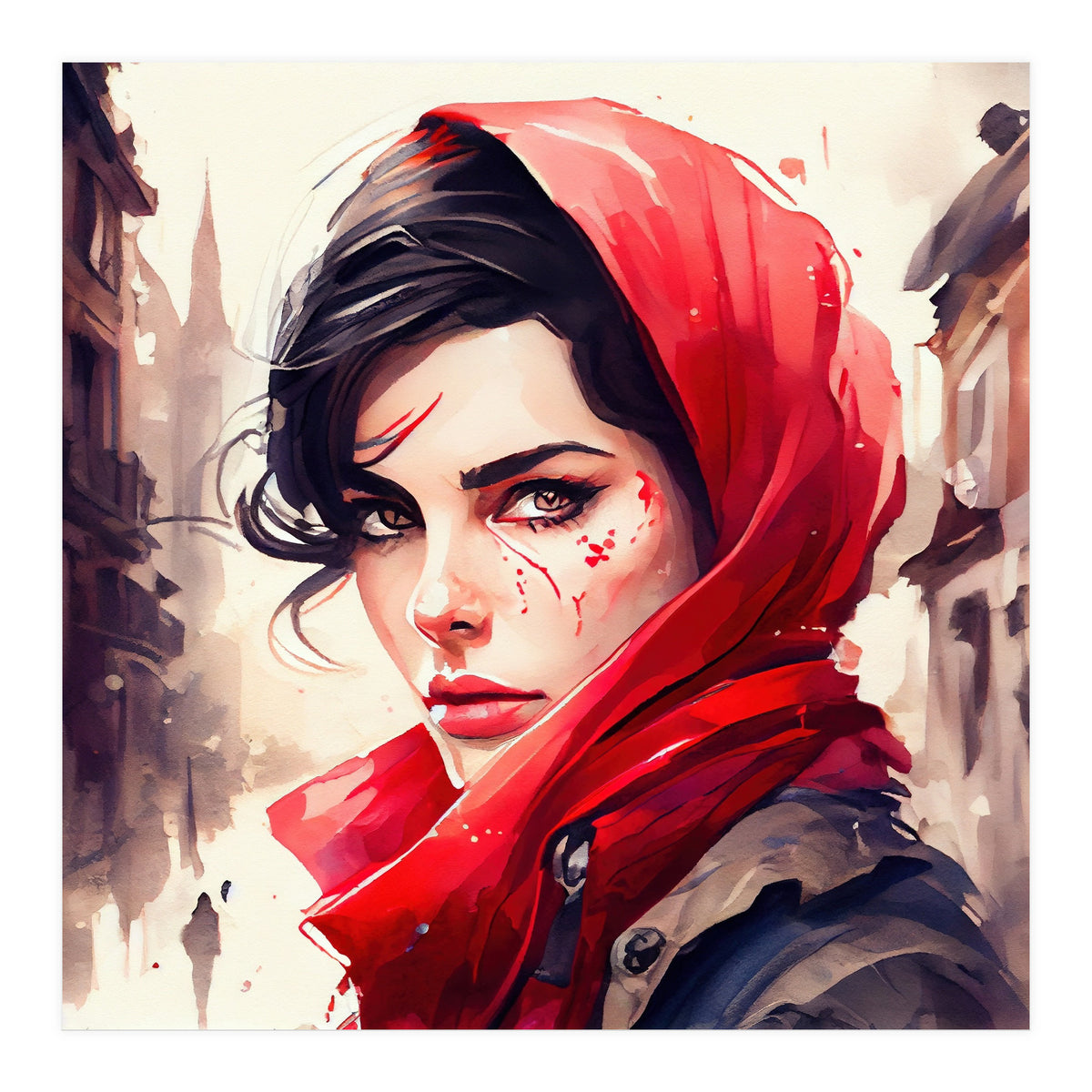 Modern Little Red Riding Hood (Print Only)