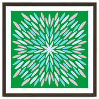 Petal Burst - green, blue, beige