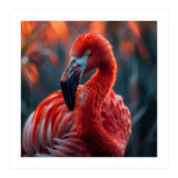 Vibrant Flamingo Close Up Portrait Outdoor Nature (Print Only) thumbnail