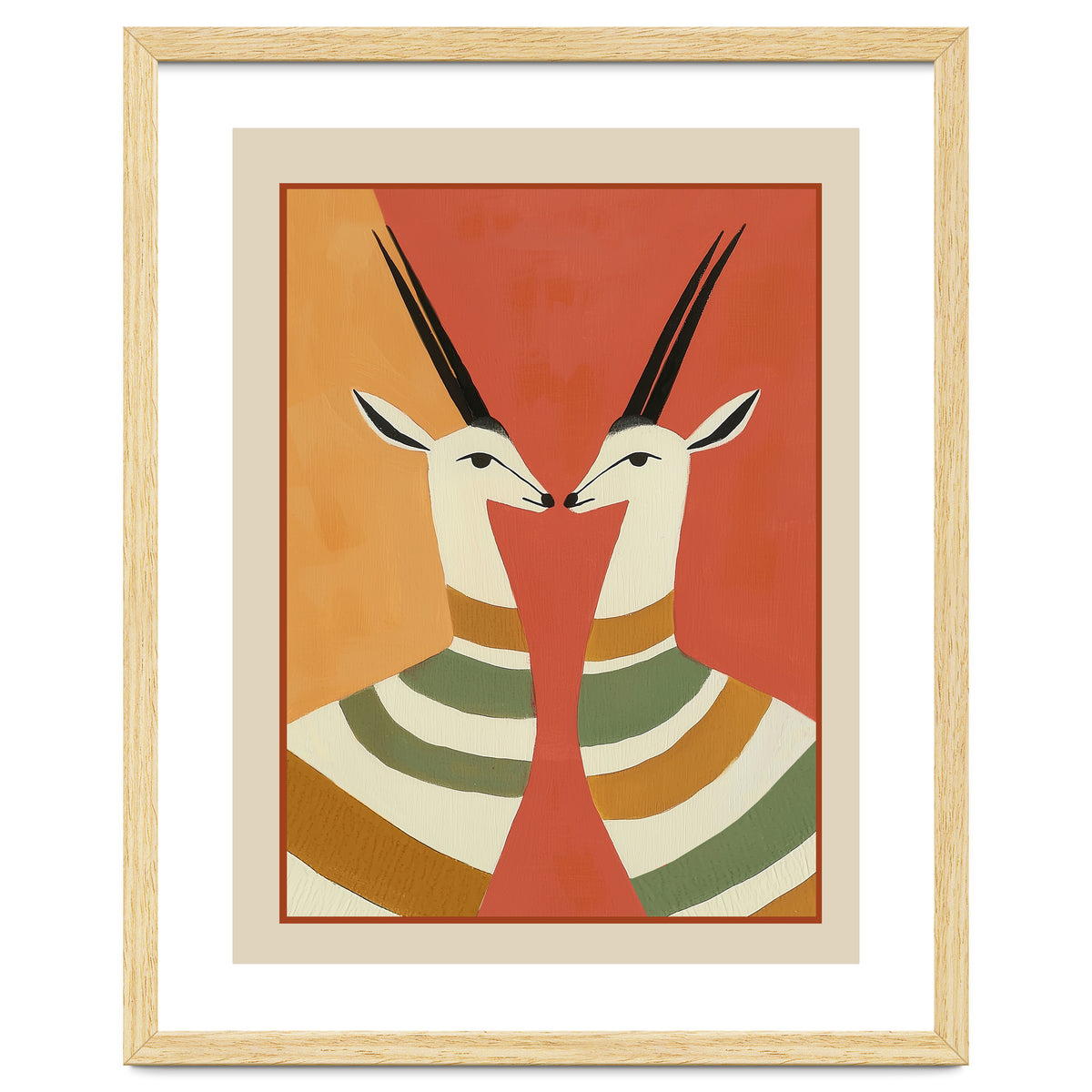 Two Gazelles In Stillness