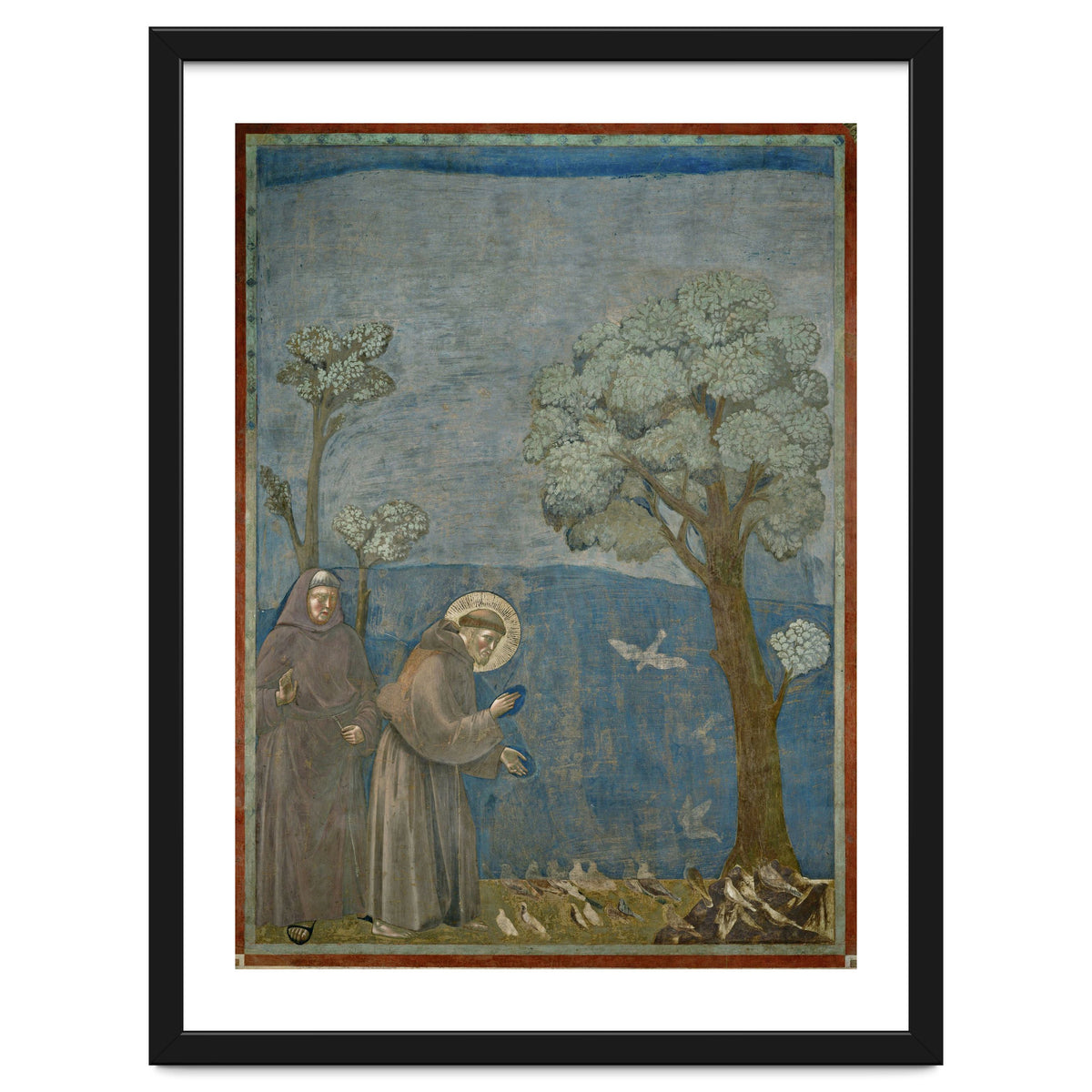 Saint Francis of Assisi preaching to the birds. Giotto. GIOTTO DE BONDONE (1266-1337).