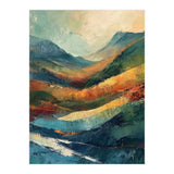 Textured Impasto Mountain Valley Landscape (Print Only) thumbnail