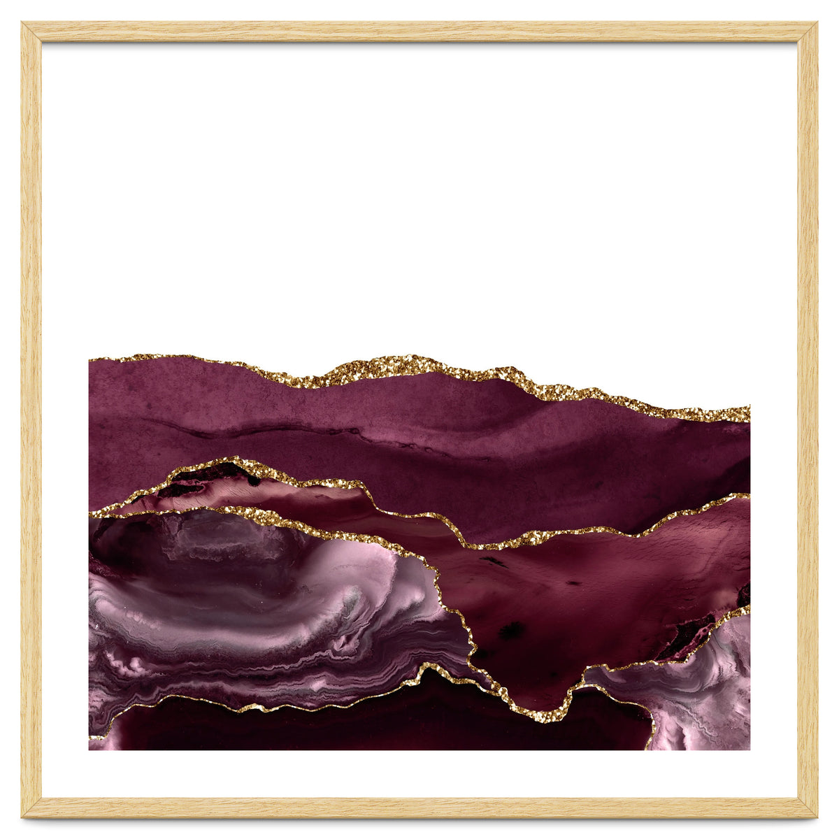 Burgundy & Gold Agate Texture 25