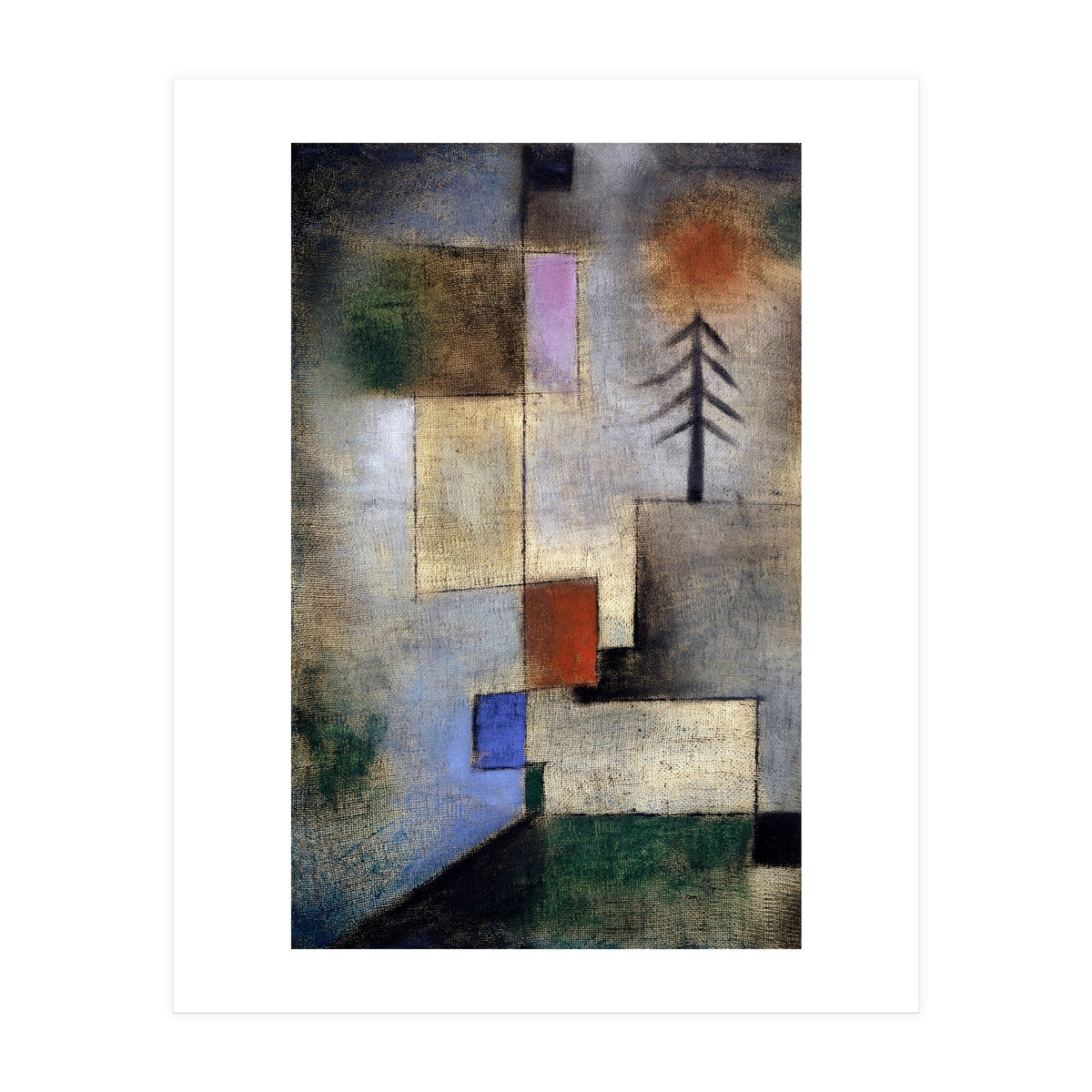 Paul Klee Small Fir Tree Abstract Painting (Print Only)