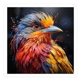 Vibrant Bird With Colorful Splatter Paint  (Print Only) thumbnail