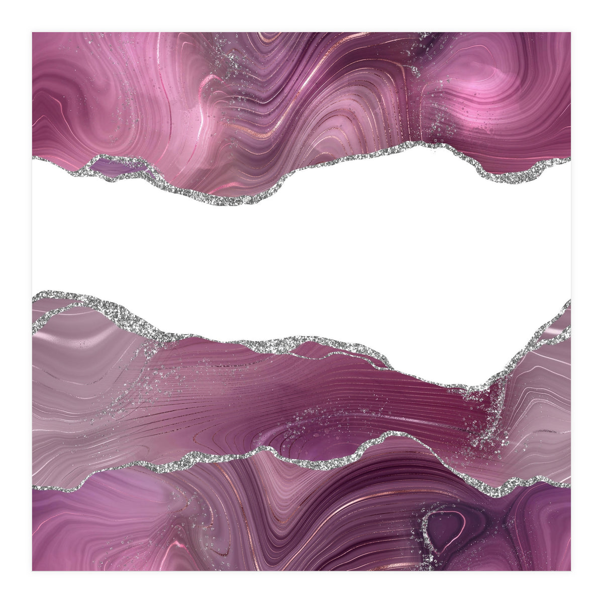 Mauve & Silver Agate Texture 08  (Print Only)
