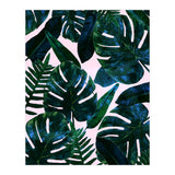 Tropical Nature Monstera Watercolor Painting, Botanical Jungle Dark Palm Illustration (Print Only) thumbnail