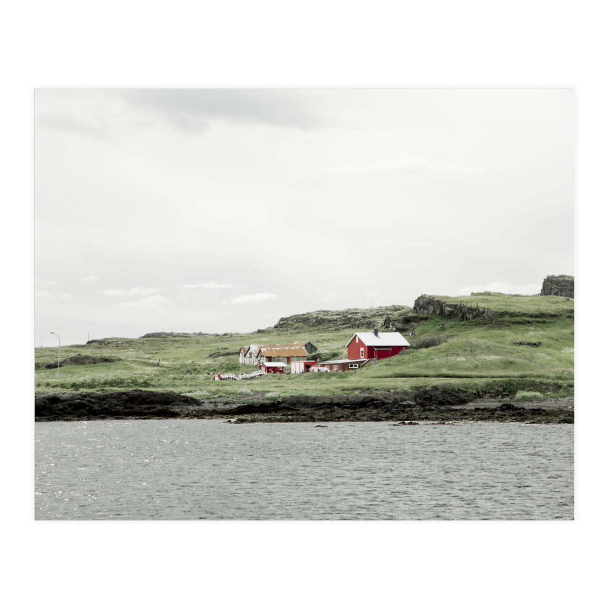 Red house on the shore - Iceland (Print Only)