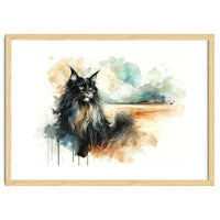 Majestic Cat In Coastal Landscape