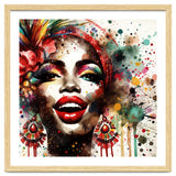 Brazilian Carnival Watercolor Portrait thumbnail