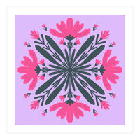 Magenta mandala flowers (Print Only)