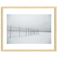 Fence in the Winter seascape