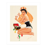 Young And Beautiful Witch Preparing A Love Portion (Print Only)