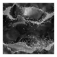 Black Glitter Agate Texture 05 (Print Only)