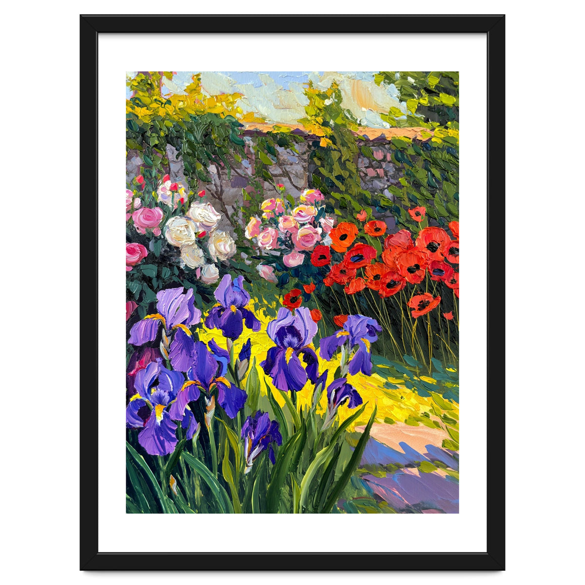 Sun-Drenched Secret Garden Oil Painting