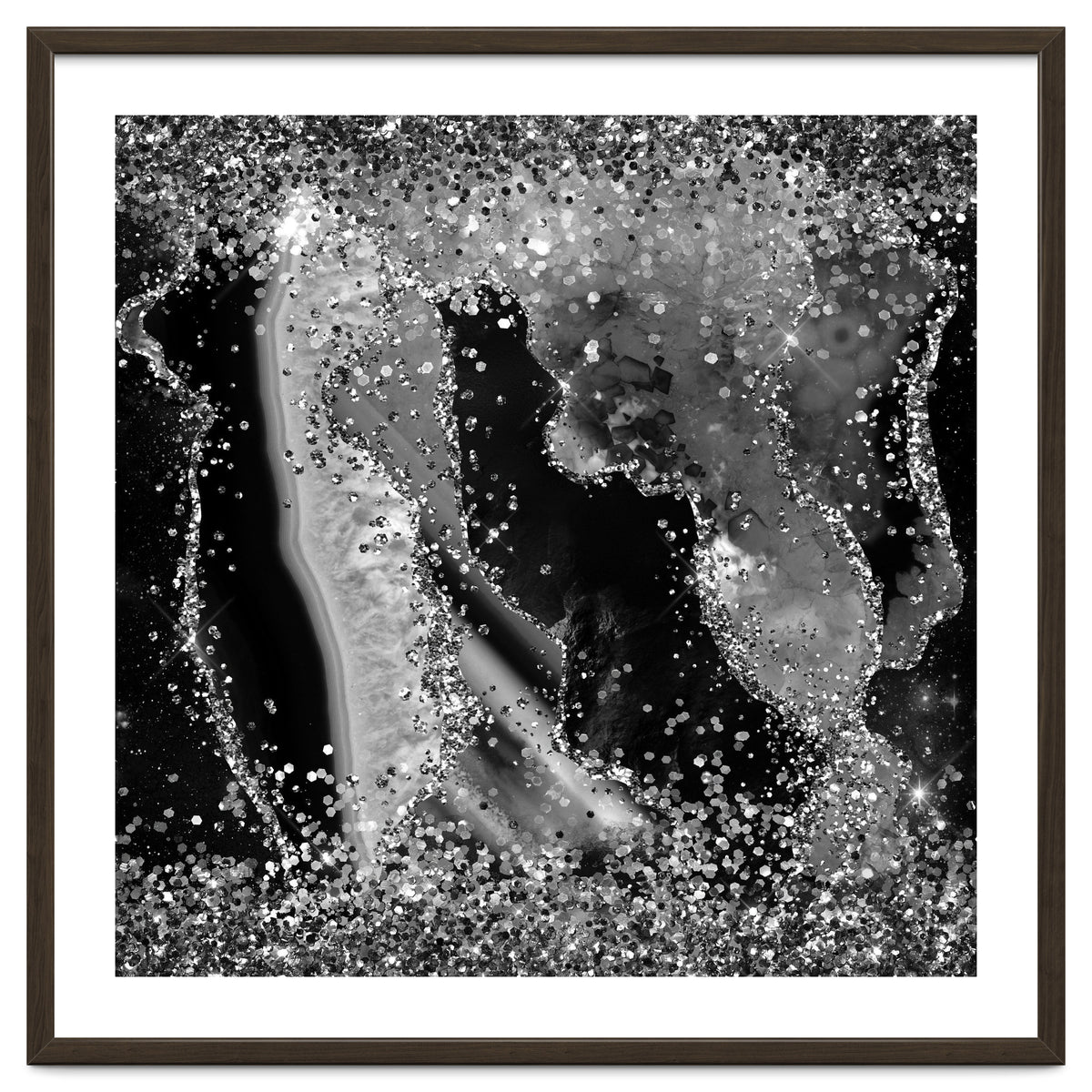 Black Glitter Agate Texture 04