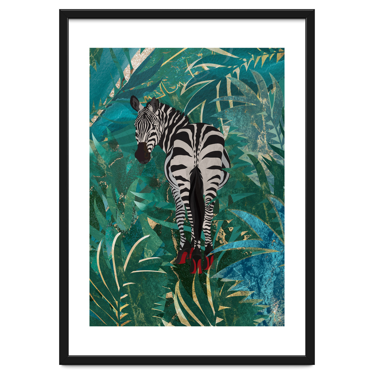 Zebra in the Jungle Heels