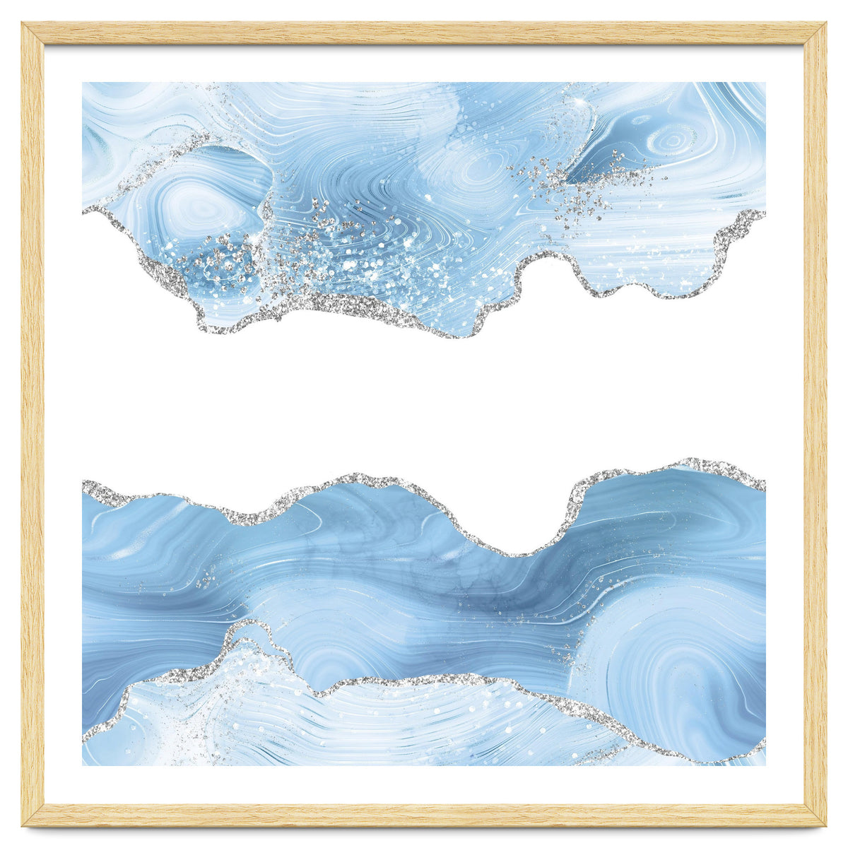 Blue & Silver Agate Glitter Texture 07