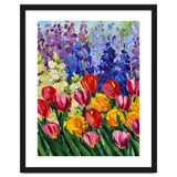 Vibrant Summer Tulip Garden Oil Painting thumbnail