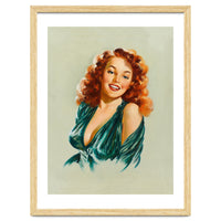 Portrait Of A Redhead Pinup Woman