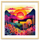 Folk Sunset Over Mountain Lake thumbnail