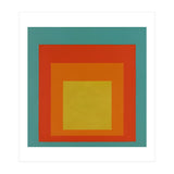 JOSEF ALBERS - HOMAGE TO THE SQUARE GREEN RED YELLOW ORANGE  (Print Only) thumbnail